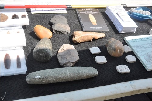 The Archaeology Caravan made a stop at Fred Light Museum on Thursday as part of its tour of the Northwest region of the province. Young people were among those who came out to see the various artifacts and take part in some of the activities meant to show how archaeologists retrace the earliest history of the area. Photos by John Cairns