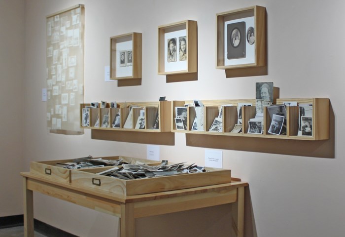 Partial Identities explores found objects and discarded photos. Artist Ryan Stander, below right, explained he was inspired by a flea market box of photos and working in museum archives in Cyprus.