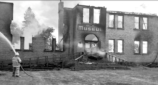 PELLY MUSEUM BEING DESTROYED BY FIRE