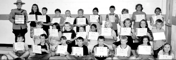 All members of the school’s safety patrol received a certificate and a pin from Cst. Taunya Kondratoff of the Canora RCMP.