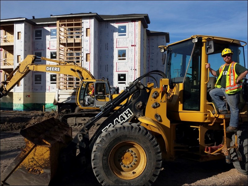 Dave Koop, president of the Golden Vista, on site during construction.
