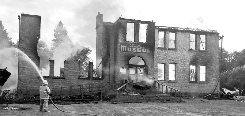 PELLY MUSEUM BEING DESTROYED BY FIRE