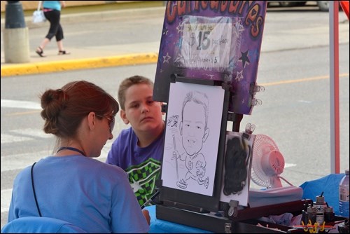 Caricatures were a popular item during the North Battleford street fest over the weekend. Photos by Craig Beauchemin