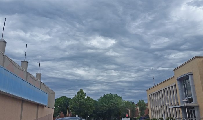 Socked in Ominous clouds with an odd, crenulated look appeared over Yorkton July 27. For two days, Monday and Tuesday, Yorkton was clouded over due to a northeastward trending low pressure system that brought periodic rain including some heavy downpours.