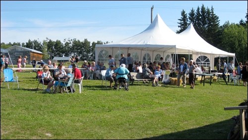 More than 200 gathered to celebrate the 75th anniversary of the Belbutte Community Hall July 31.