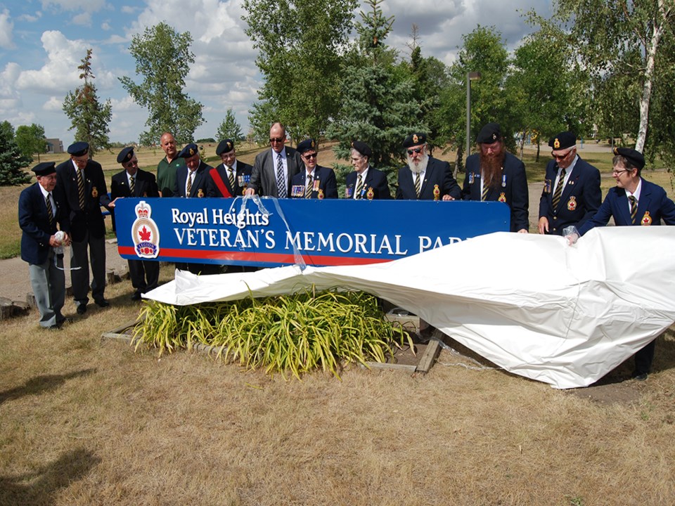 Legion Park Sign Unveiling