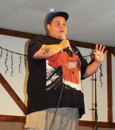 Winnipeg comedian Paul Rabliasuskas kept the atmosphere lively at the Boob Tour event on Saturday night with his energetic and interactive set. Rabliasuskas, one of three comedians at the show, noted a personal connection to the cause: his mom is a cancer survivor.