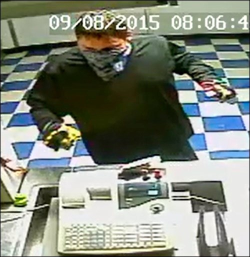 Surveillance photos were captured of a vehicle and individual during a break in at a business on Thatcher Avenue Sept. 8.