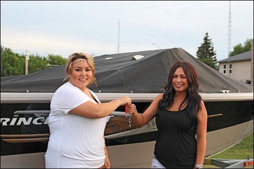 Glaslyn Community Lotto: 2013 Pinecraft fishing boat winner Alana Murray.