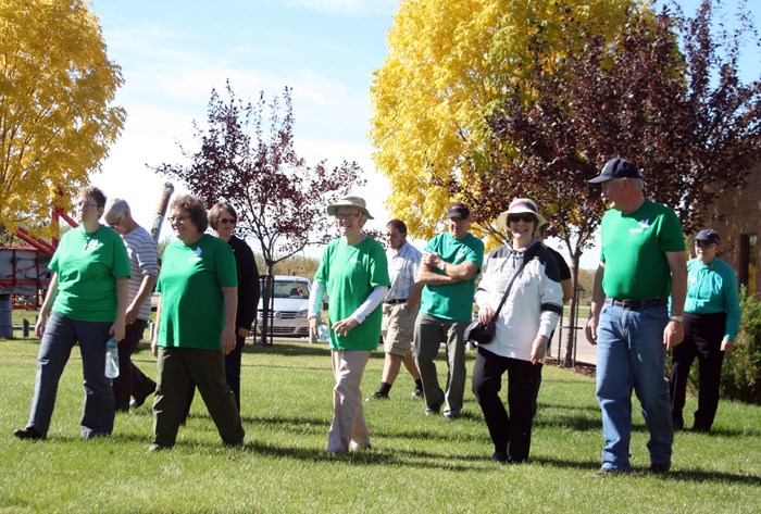 Peace Walk - Yorkton’s Living Peace Association (LPA) held its second annual Peace Walk at the Western Development Museum Sunday. The walk was held to commemorate the United Nations International Day of Peace Sept. 20. The LPA is involved in other activities such as Christmas Peace (held at retirement homes) where the organizing committee needs volunteers to assist in planning, promoting and assisting with celebration of peace of Christmas with retirees. The LPA also has a Peace Garden, where volunteers are needed to assist with promoting the garden. Check out the group at www.facebook.com/livingpeacematters