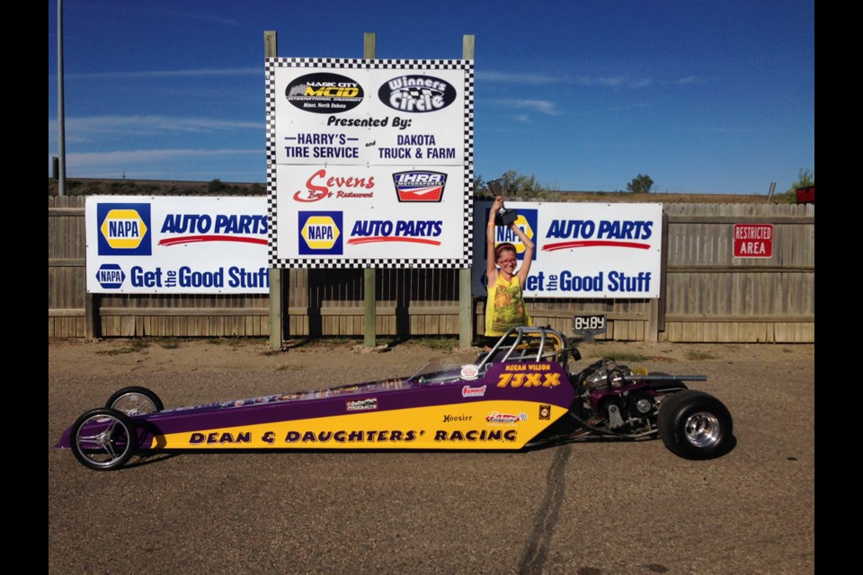 Bienfait's Megan Wilson recently captured the points championship at Minot's Magic City International Dragway for the 2015 season. Photo submitted.