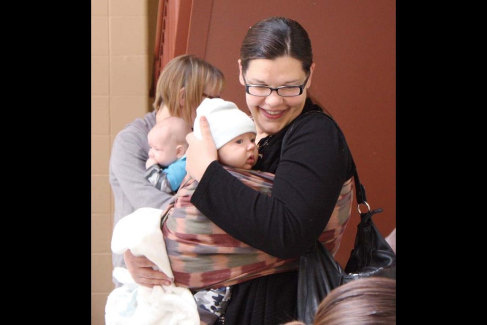 About a dozen Yorkton moms at the Gallagher Centre joined women around the world in the Quintessence Breastfeeding Challenge, an annual event designed to raise awareness of the benefits of breast milk and reduce the stigma of engaging in the practice in public.