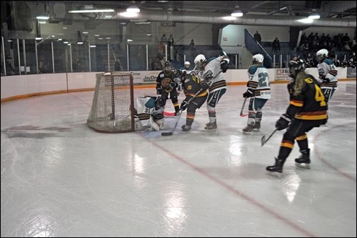 The Battlefords Midget AAA Sharks hosted the Regina Rebels in a two-game home opener series on the weekend. Photos by John Cairns