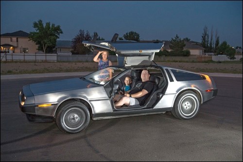 Katrina, Spencer and Brian Zinchuk get the time machine ready for a spin.