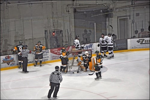 The North Stars made it look easy against the Humboldt Broncos on Friday night. Layne Young's goal from Connor Sych made it 3-0 in the game. Photos by John Cairns