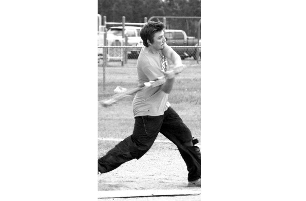 Arden Jakubowski had a huge hit during the Preeceville Slo-Pitch League playoffs on July 16.