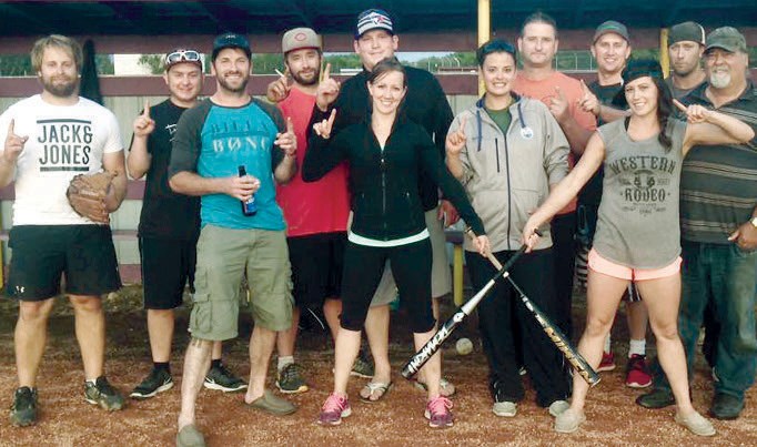 The team Skeeters from Norquay was the team winning ﬁrst place at the play-offs of the Preeceville Co-ed Slo-pitch League at the end of July. Team members were: Marcy Griffith, Delwin Fesyk, Lori Vogel, Jordan Vogel, Chanie Burym, Devin Severson, Kris Cherewyk, Jeff Holodniuk, Austin Severson, Patrick Cardinal, Todd Grifﬁth and Walter Burym.