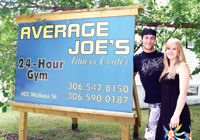 Adam Bates and Natalie Rauckman have been at work since the beginning of the year converting a former church building into an all-purpose gym which they are calling Average Joe’s Fitness Center.