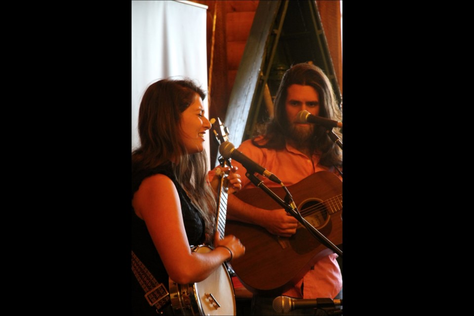 Carly Dow, one of four emerging artists selected for a special Manitoba Music showcase on Friday evening, performs with Jesse Matas at Bakers Narrows Lodge.
