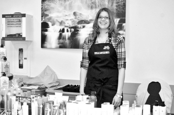 Amber Bartch had a table displaying numerous accessories and hair products at the Sturgis Kinette fall market on September 19.