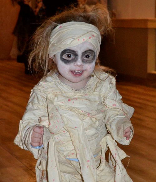 Two-year-old Raina Meyers took in the tricks and treats at Cornerstone Family and Youth's first-ever Children's Halloween Fair, October 31 at the Carlyle Memorial Hall. CFY's Jenn Sedor says, “We did the Halloween Fair as a service to families in our area and we're happy to see them getting together and enjoying themselves. We plan on making it an annual event.”