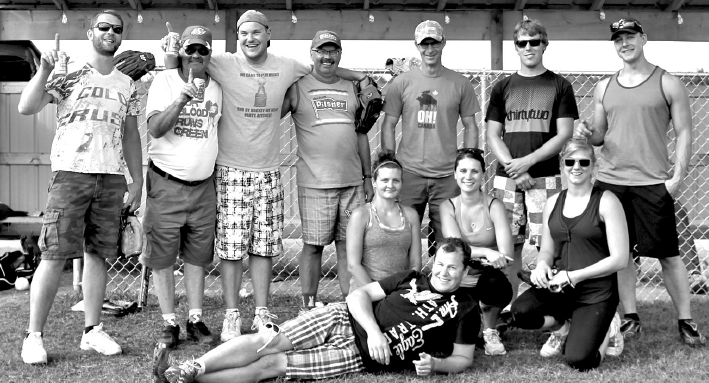 The team known as the Divas, Achievas and Believas, which participated in the Norquay slo-pitch ball tournament, won the B-side fi nal.