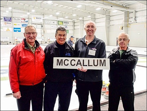 First event winners: Team McCallum — lead Jim Chicilo, skip Larry McCallum, third Tom German and second John Hunchak