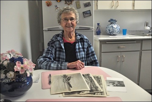 Minnie Mackrell of North Battleford shares pictures of the Canada Car plant in Fort William, where she and her husband William were employed during the war years of 1944 and 1945. Photo by John Cairns