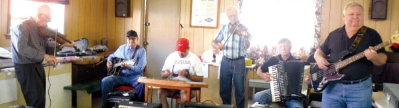 Members of the Polka Pals, one of the two groups that entertained during the Power House Museum’s 30th anniversary, from left, were: Al Makowsky, Peter Cherkas, Brent Toporowski, Fred Chorney, Danny Horkoff and Allan Kondratoff.