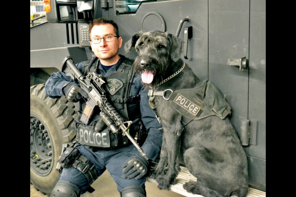 Raised on a Canora-area farm, Chad Malanowich loved dogs and as far back as he could remember, he wanted a career in law enforcement. Today he is living the dream as a constable in the canine unit with the Saskatoon Police Service. His partner is PSD Tyr, the first Giant Schnauzer in Canada to be working in a police canine unit.
