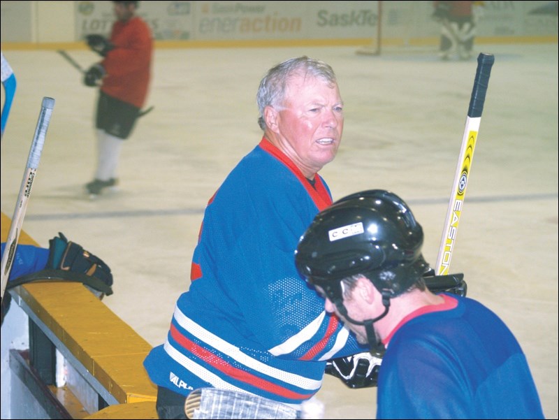 Clarke prepares to hit the ice during the 2010 Roller Goodwin Memorial Hockey Tournament at the Whitney Forum.