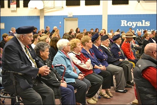 Members of Royal Canadian Legion Branch 106 took part in the Remembrance Day service at H. Hardcastle School Nov. 10.
