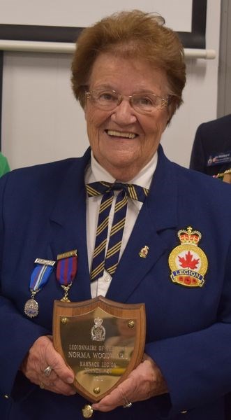 Norma Woodward was named the Kamsack Legion branch’s 2015 Legionnaire of the Year.