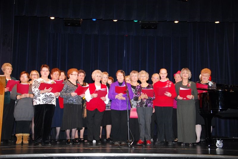 Members of the Canora Hospital Auxiliary sang the opening numbers of the Canora Hospital Auxiliary’s 59th annual Carol Festival on Sunday. They sang Joy to the World and Little Drummer Boy.