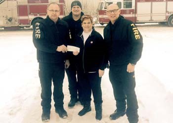 Fire Fights Salvation Army Donation