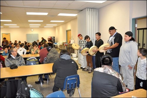 John Paul II Collegiate hosted a Christmas dinner for students in the Braided Journey program and their family members Thursday. It was the second annual Christmas dinner and it was a way for families to come to the school and meet staff on a more informal basis. Photos by John Cairns