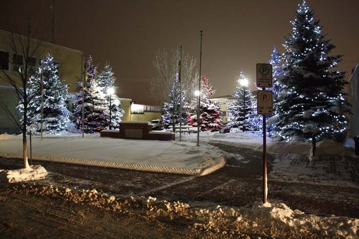 Winter wonderland The City has gone all out in making the park right next to City Hall and across the street from Yorkton This Week on Third Avenue festive for the holiday season. In the early hours before dawn, the trees glow with thousands of colourful lights, which twinkle on the freshly fallen snow to create an atmosphere worthy of the season. Merry Christmas to all.