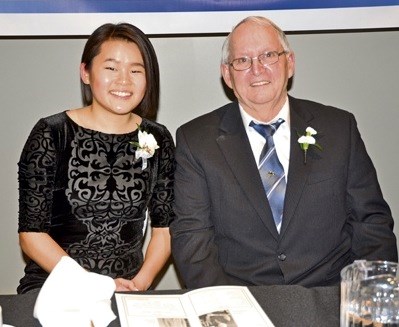 Citizen of the Year Floyd Andersen and Junior Citizen Kiley Elmer.