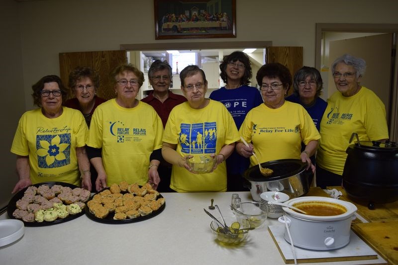 Members of the Kamsack Cancer Self-Help Group who held a fundraising luncheon last week, from left, were: (back row) Winnie Koroluk, Pauline Bear, Jan Derwores and Olga Bobyk, and (front) Betty Andrychuk, Eileen Chutskoff, Diane Larson, Elaine Krasnikoff and Adeline Nykolaishen. Unavailable for the photo was Ellen Zawislak.