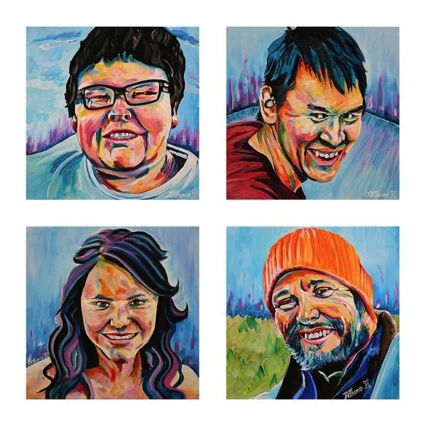 This collection of four portraits of the four victims of the January 22 shootings in La Loche, was created by former Kamsack resident Russell Thomas of Fort McMurray, Alta., and has been received with much positive response by members of the families of the victims. Clockwise from top left, they are: Drayden Fontaine, Dayne Fontaine, Adam Wood and Marie Janvier.