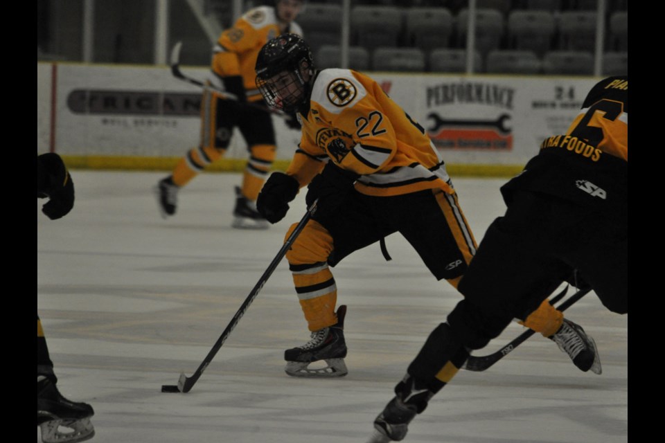 The Power Dodge Estevan Bruins fell 5-4 in a shootout to the Humboldt Broncos on Monday. File photo.