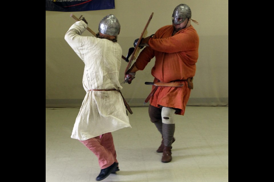 Norse ballet Loki’s Brood, the Yorkton branch of the Vinland Vikings, recently held a training event at Ebenezer School. The weekend event brought together people to learn how to fight and craft to be better able to do shows for the public and bring the Viking lifestyle back for people to enjoy. The weekend also had testing sessions to make sure people fighting could be able to do battle safely. Loki’s Brood will be at the Kid’s Expo to show kids what Vikings were all about.