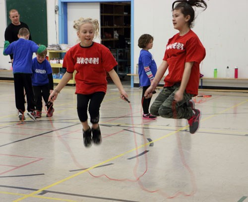 Manor School hosted their annual Jump Rope for Heart on Friday, Feb. 26, for students in grades one to six. Youth skipped rope, played active games, and ate healthy snacks throughout the afternoon.