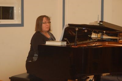 Debbie Blender was the pianist for the Week of Prayer service in Preeceville on February 8.