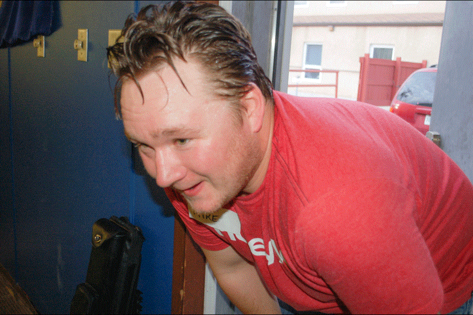 No, Mike Grobbink had not just finished 10 rounds of boxing, or a heavy workout, but rather, 12 rounds of hot pepper consumption before emerging as the champion in the first-ever Hot Pepper Eating Contest sponsored by the Estevan Legion.