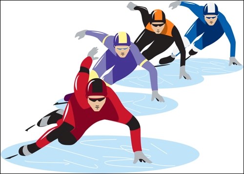 speed skaters