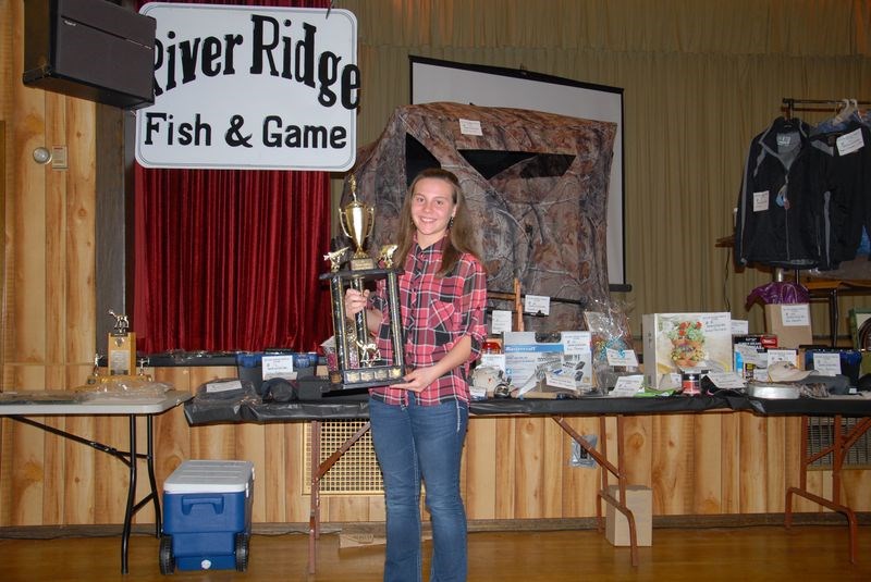 Kailey Sleeva won the award for sauger catch-and-release and the junior catch-and-release award (30 inches).
