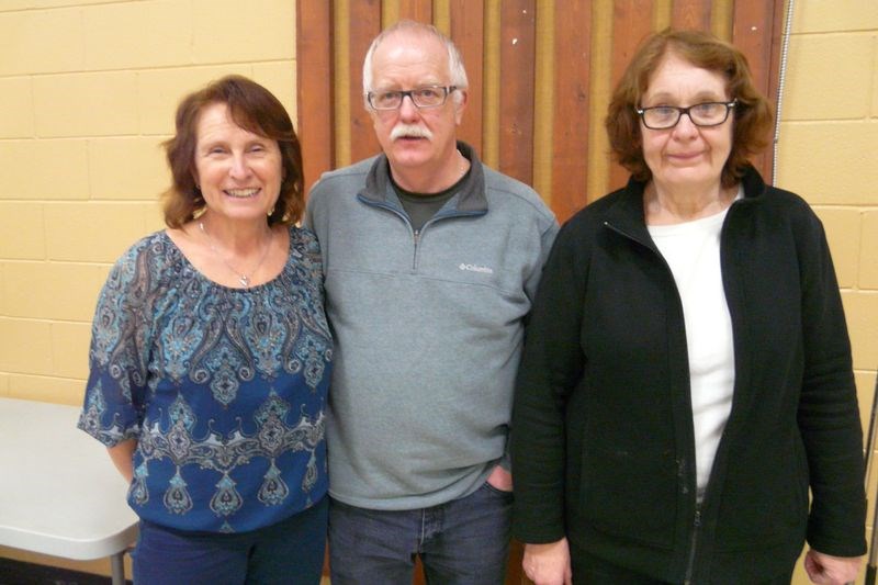 One of the two rinks that tied for second place at the Norquay Seniors Bonspiel was a Canora-area rink comprised of, from left: Barb Coleridge, third; Kevin Coleridge, second, and Judy Schick, lead. Vern Schick, the skip was unavailable for the photo.