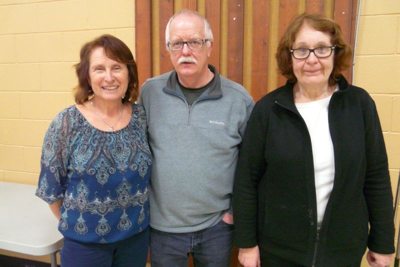 One of the two rinks that tied for second place at the Norquay Seniors Bonspiel was a Canora-area rink comprised of, from left: Barb Coleridge, third; Kevin Coleridge, second, and Judy Schick, lead. Vern Schick, the skip was unavailable for the photo.