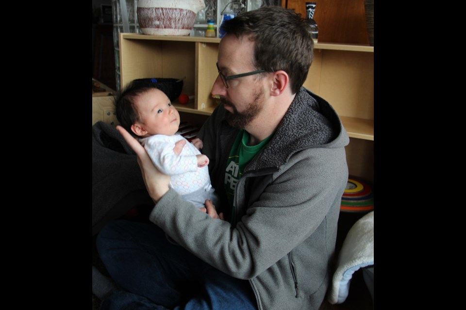 The Family Resource Centre - Shawn Connell and his daughter Louise take advantage of the Yorkton Family Resource Centre’s baby shower, an event designed to give new parents like him the resources available to them.